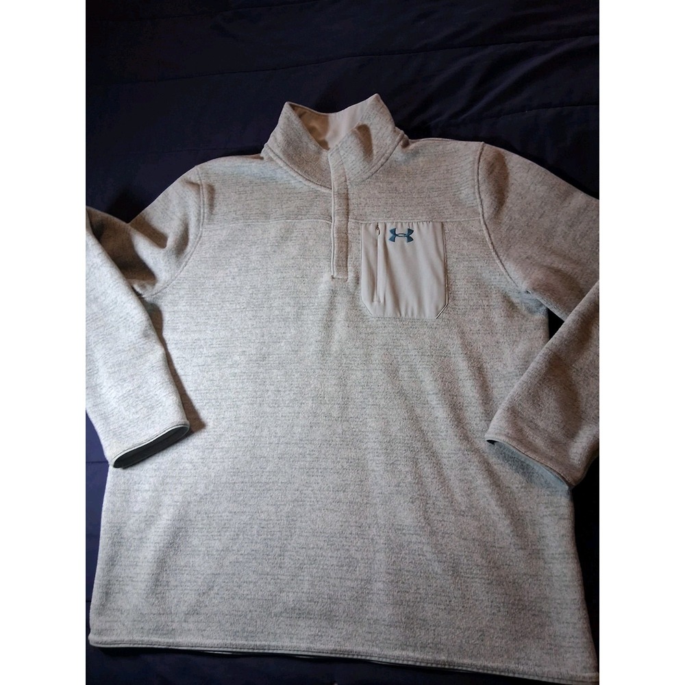 Under Armour 1/4 Zip Pullover Shirt‎ Men XXL Green Seafoam Quarter Zip